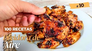 🍗 ALITAS de POLLO en Freidora de Aire ¡SIN ACEITE Crujientes y Deliciosas 🤤 100 Recetas en Airfyer [upl. by Etnad]