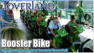 🏍️Booster Bike🏁OnRide Motorbike🎢Roller Coaster Left Side POV Toverland Theme Park [upl. by Oakes417]