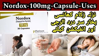 Nordox 100mg capsule uses benefits Doxycycline Hyclate نزلہ کھانسی بخار سر درد اور الرجی کیلئے [upl. by Lenrow]