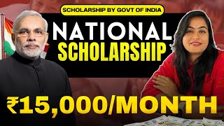 Government of India  ₹15000month  National Scholarship for postgraduate 2024 scholarship [upl. by Troxell]