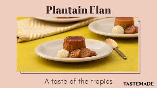 Plantain Flan A Tropical Twist on a Classic Dessert Recipe [upl. by Anikat]