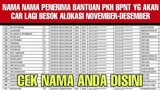 INILAH CALON PENERIMA PKH BPNT YANG CAIR LAGI ALOKASI NOVEMBDESEMB KATEGORI INI SIMAK YA DIJAMIN [upl. by Lutero]