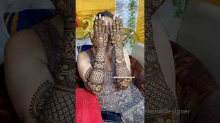 Bridal Mehndi Back Hand Hand backhandmehndi backhandmehndidesign bridalmehndi shorts mehndi [upl. by Atiroc65]