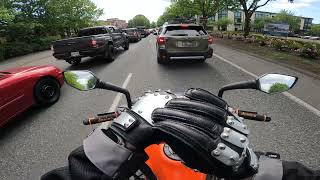 4K Kadoya Hammer Gloves  Testing carplay on motorcycle [upl. by Yllac]