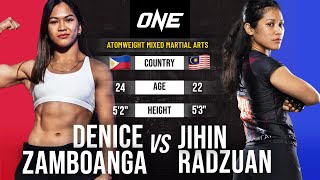 Women’s MMA Firefight 🔥 Denice Zamboanga vs Jihin Radzuan [upl. by Ahsilam696]