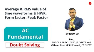 Exploring Average RMS of FWR HWR Form Factor and Peak Factor of Sine Waveforms [upl. by Oates]