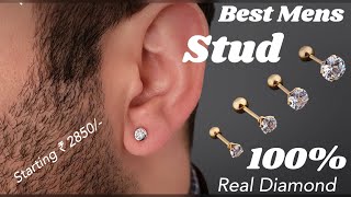 Affordable Trending Stunning Gold Diamond Stud Earring For Men [upl. by Yecnuahc774]