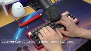 Gateron Cap V2 Golden Yellow Linear Switches [upl. by Adiana571]