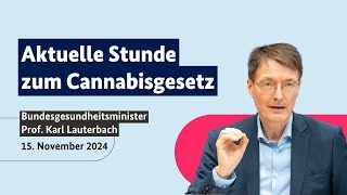 Bundesgesundheitsminister Prof Karl Lauterbach in der Aktuellen Stunde zum Cannabisgesetz [upl. by Britta155]