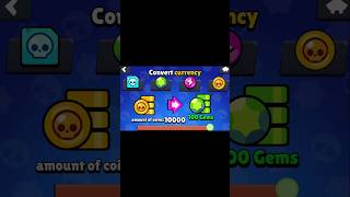 Convert COINS to GEMS brawlstars concept [upl. by Odnomor347]