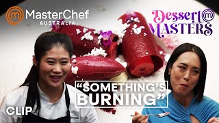 Jess Liemantara Cannot Rescue Her Tuiles  MasterChef Australia Dessert Masters  MasterChef World [upl. by Hsetim]