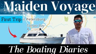 Powerboating Maiden Voyage  1988 Mainship Trawler Boat [upl. by Eilac]