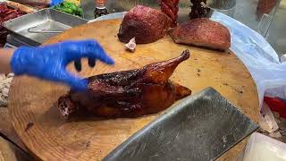 馳名皮脆肉嫩燒鴨烧鹅roastedduck streetfood food 燒鴨 delicious bbqpork roastedgoose熱門 美食 [upl. by Adranoel]