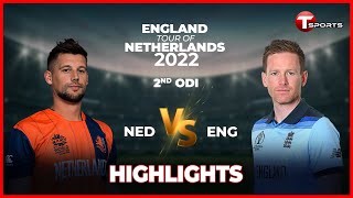 Highlights  England vs Nederland  2nd ODI  Cricket  T Sports [upl. by Cam]