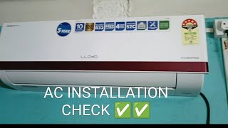 how to check ac installation checkitout new features Lloyd AC [upl. by Klatt]