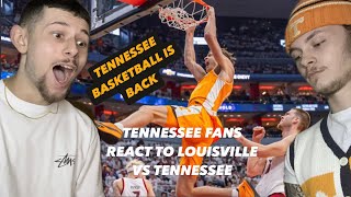 TENNESSEE BASKETBALL IS FINALLY HERE  UT FANS REACT TO LOUISVILLE VS TENNESSEE [upl. by Ardnauqal275]