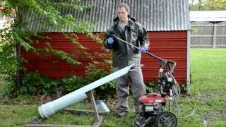 Fleshing Beaver Pelt with a Pressure Washer [upl. by Charyl]