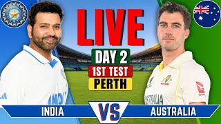 India vs Australia 1st Test Day 2  IND vs AUS Live Match  Live Cricket Match Today  Session 3 [upl. by Yarak744]