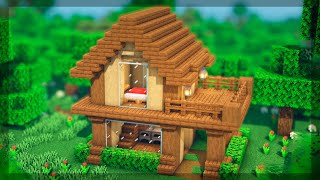 CASA SIMPLES E FACIL DE MADEIRA  MINECRAFT TUTORIAL [upl. by Naoma670]