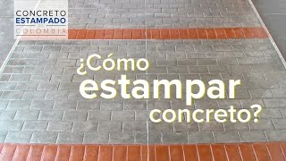 Concreto Estampado  Muestra 1 [upl. by Olinde]