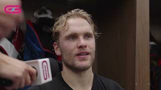 RANTANEN amp MAKAR  INSIDE LOCKER ROOM  COLORADO AVALANCHE VS NEW YORK ISLANDERS  October 14 2024 [upl. by Yelsew]