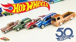 4 Voitures Hot Wheels 50 favorites Série Spéciale Anniversaire Jouet Mattel Unboxing Kids Enfants [upl. by Eima]