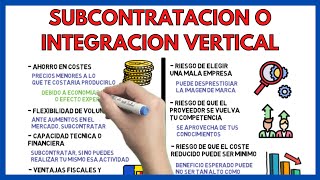 ¿Qué es la SUBCONTRATACION o OUTSOURCING 💼  Economía de la empresa 2º Bachillerato 34 [upl. by Loar]