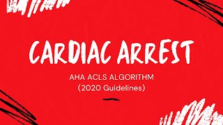 Cardiac Arrest  AHA ACLS Algorithm with New 2020 Guidelines [upl. by Gavrah850]