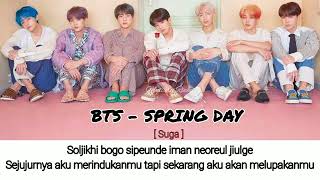 BTS Spring Day Lyrics  Terjemahan [upl. by Nagah]