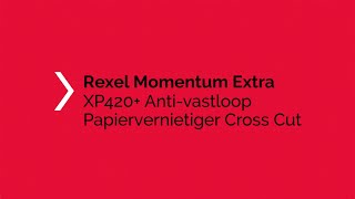 Rexel Momentum Extra XP420 Antivastloop Papiervernietiger Cross Cut  Product video NL [upl. by Bach]