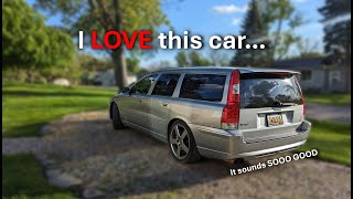 Best Sounding Car Ever Volvo V70R Track Day [upl. by Arihsaj928]