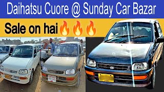 Daihatsu Cuore  CheapCuore for Sale in Pakistan 2023  Sunday Car Bazaar Karachi 2023  wheelsaga [upl. by Sirovat]