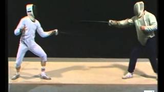 Fencing epee lesson  Lefin INSEP [upl. by Elison]