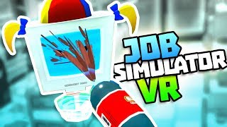 GIRL BOT GETS SPRAYED WITH COLA  Job Simulator VR Gameplay  VR HTC Vive Pro Gameplay [upl. by Yarak84]