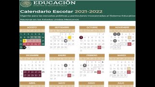 CALENDARIO ESCOLAR 20212022 OFICIAL SEP EN PDF LISTO PARA IMPRIMIR [upl. by Eiramnerual960]