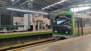 01032024  Green line train arrives at  Mantri Square metro station in Bangalore [upl. by Roddy]