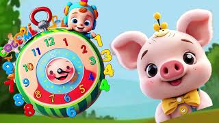 Hickory Dickory Dock Pig l 014 l educational videos l kids songs l FC Nursery Rhymes [upl. by Trevor]