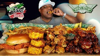 Wingstop Feast Mukbang 먹방 [upl. by Yeliah]