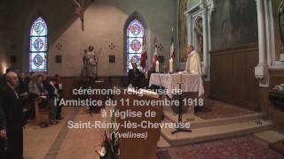 Cérémonie religieuse de lArmistice du 11 novembre 1918 à SaintRémylèsChevreuse Yvelines [upl. by Latterll]