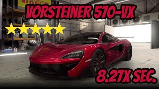 CSR2  Vorsteiner McLaren 570VX  Showdown Tune  Manual Launch  827x sec [upl. by Tabatha770]