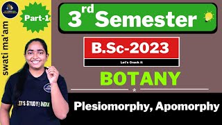 Plesiomorphy Apomorphy  BSc Botany 3rd Semester  Swati Maam [upl. by Aznaed]