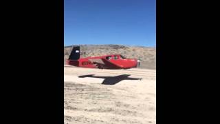 Mooney M20C Takeoff from Far East Dry Lake Bed NV [upl. by Eralc]