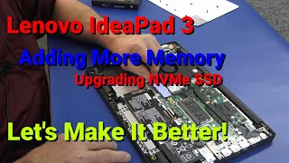 How To Upgrade SSD amp Memory Lenovo Ideapad 3 156 Laptop [upl. by Ahsenauj]