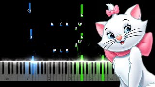 The Aristocats  Everybody Wants To Be A Cat Piano Tutorial [upl. by Eimoan]