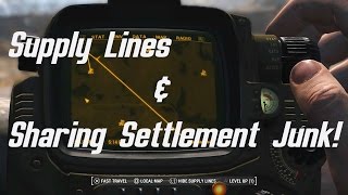 Fallout 4 Tips  Making Supply linesSharing Junk Across Settlements [upl. by Zelikow]