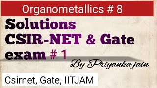 Problems on organometallic chemistry from csirnet exam [upl. by Shelba]