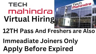 Tech Mahindra hiring work from home job fresher jobs12th pass jobs [upl. by Arval]