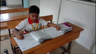 Grade 4 Students writing Slip Test by Ambidextrous method [upl. by Ecienal]