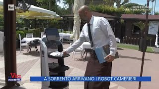 A Sorrento arrivano i robot camerieri  La Vita in diretta 17042024 [upl. by Arabel]