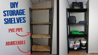 DIY STORAGE SHELVES from PVC  How To Make [upl. by Eniawtna]